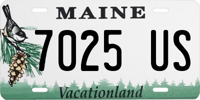 ME license plate 7025US