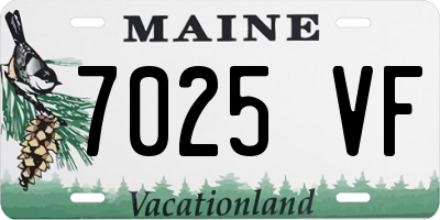ME license plate 7025VF