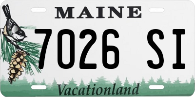 ME license plate 7026SI