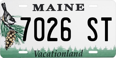 ME license plate 7026ST