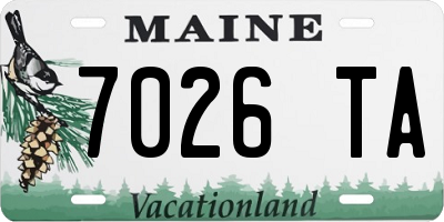ME license plate 7026TA