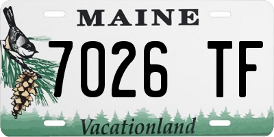 ME license plate 7026TF
