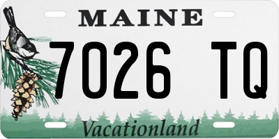 ME license plate 7026TQ