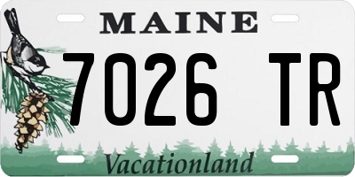 ME license plate 7026TR