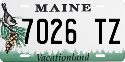 ME license plate 7026TZ