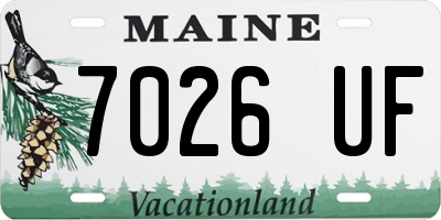 ME license plate 7026UF