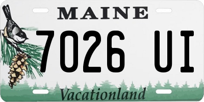ME license plate 7026UI