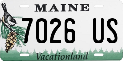 ME license plate 7026US