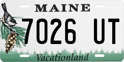 ME license plate 7026UT