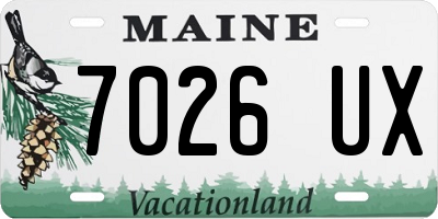 ME license plate 7026UX