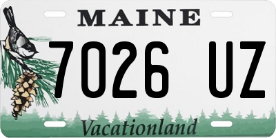 ME license plate 7026UZ