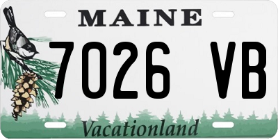 ME license plate 7026VB