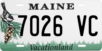 ME license plate 7026VC