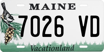 ME license plate 7026VD