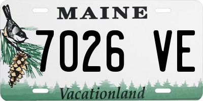 ME license plate 7026VE