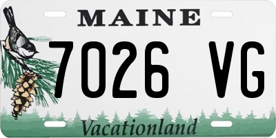 ME license plate 7026VG