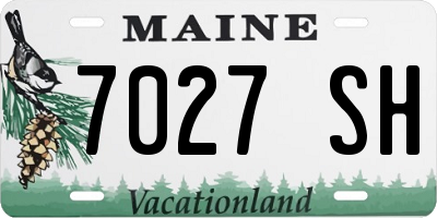 ME license plate 7027SH