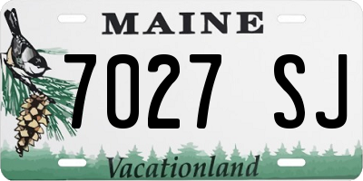 ME license plate 7027SJ