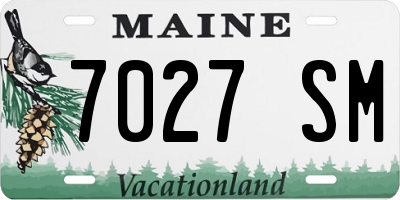 ME license plate 7027SM