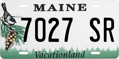 ME license plate 7027SR