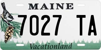 ME license plate 7027TA