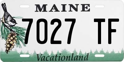 ME license plate 7027TF