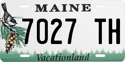 ME license plate 7027TH