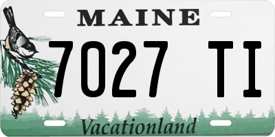 ME license plate 7027TI