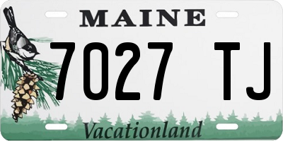 ME license plate 7027TJ