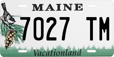 ME license plate 7027TM