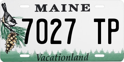 ME license plate 7027TP