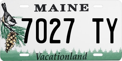 ME license plate 7027TY