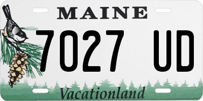 ME license plate 7027UD