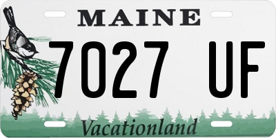 ME license plate 7027UF