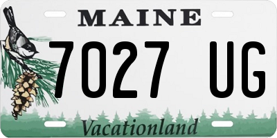 ME license plate 7027UG