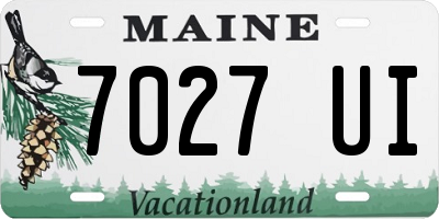 ME license plate 7027UI