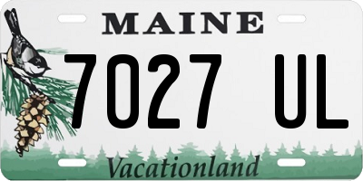 ME license plate 7027UL