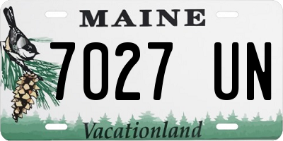 ME license plate 7027UN