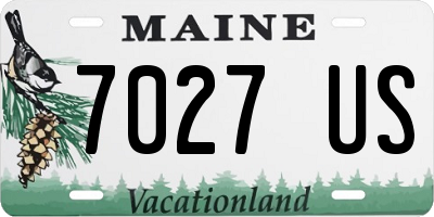 ME license plate 7027US
