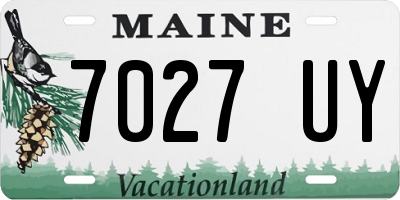 ME license plate 7027UY