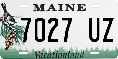 ME license plate 7027UZ