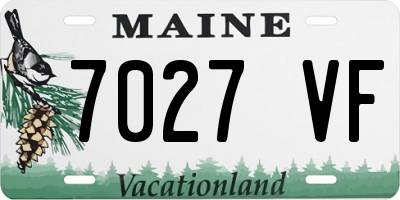 ME license plate 7027VF