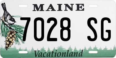 ME license plate 7028SG