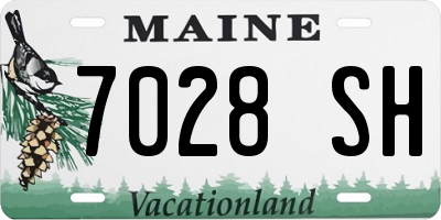 ME license plate 7028SH
