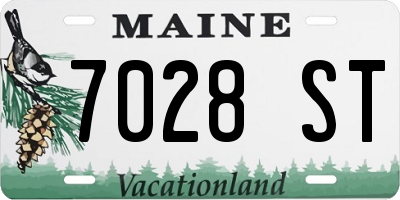ME license plate 7028ST