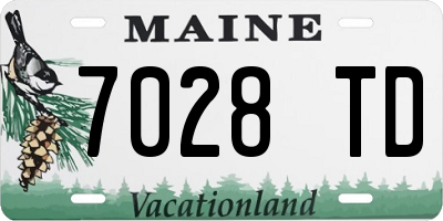 ME license plate 7028TD