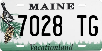 ME license plate 7028TG