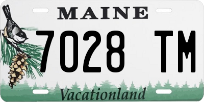 ME license plate 7028TM