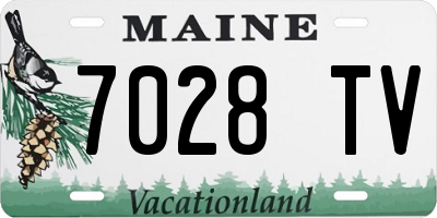 ME license plate 7028TV