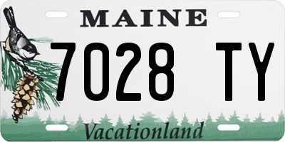 ME license plate 7028TY